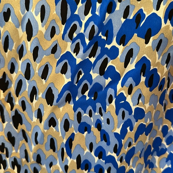 EUC: Carlisle size 0🔥100% SILK🔥Zipper side & tie back. Black Royal Blue HIP - Picture 4 of 11